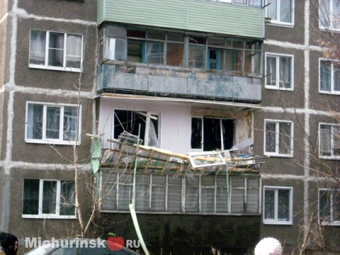 Взрыв бытового газа в Мичуринске. Липецкое шоссе. Фото 1