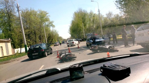Столкновение скутеров на Липецком шоссе 4 мая 2014. Фото 1