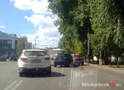 ДТП на Липецком  шоссе. Мицубиси и Лада Гранта